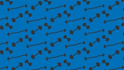 Vector seamless gym pattern design