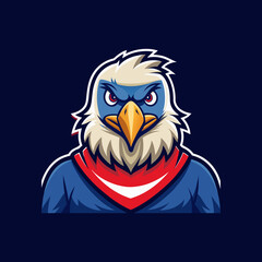 Patriotic Eagle Mascot Logo