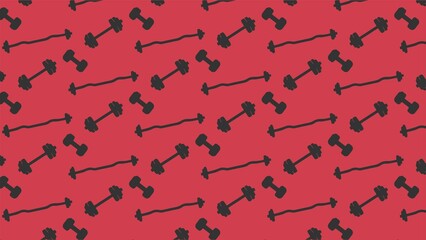 Vector seamless gym pattern design