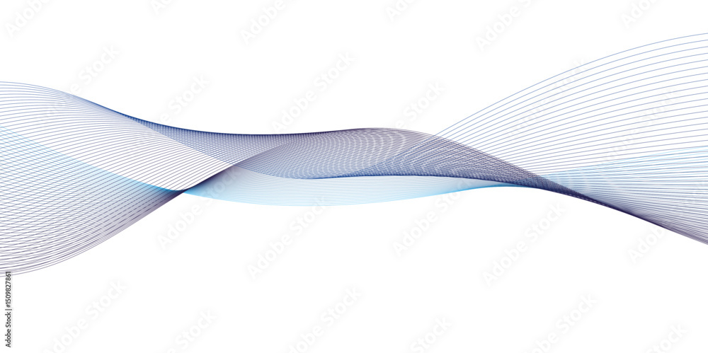 Poster abstract modern colorful wavy stylized blend liens on white background. blending gradient colors. di