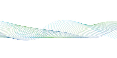 Abstract modern colorful wavy stylized blend liens and technology lines on white background. Blending gradient colors. Digital frequency track equalizer. Vector illustration.