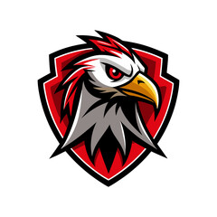 Obraz premium Fierce Eagle/Griffin Head Mascot Logo