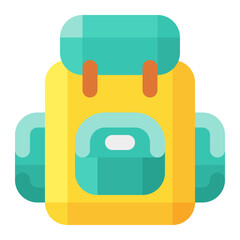 backpack colored icon