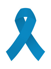 Dark blue awareness ribbon symbolizing support for colon cancer, human trafficking awareness, diabetes, and child abuse prevention. Ideal for advocacy campaigns.