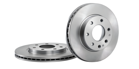 Buy new car brake rotors replacement auto parts service online on transparent background
