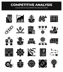 Competitive Analysis Icons: 25 Essential Business Strategy Icons