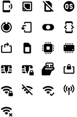 Set of Mobile icons	
