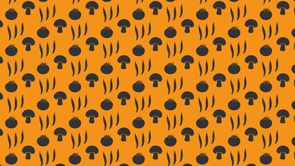 Seamless vegetables and fruits pattern design
