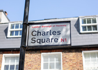 Obraz premium Street Sign for Charles Square in London