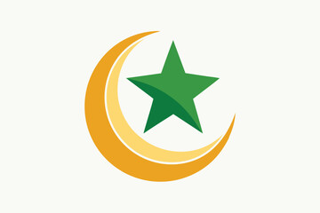 Fototapeta premium star-and-crescent-icon-vector-image--can-be-used-f.eps