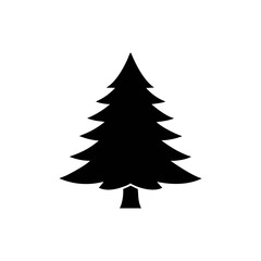 Fir silhouette, vector silhouette of a tree on a transparent background