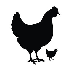 Hen vector icon Art & Illustration. hen vector, chicken vector. 