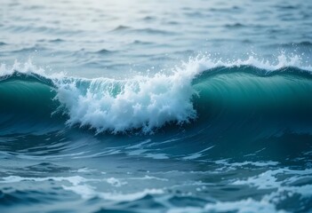 Fototapeta premium Splashing Wave in the Ocean during Sunny Day