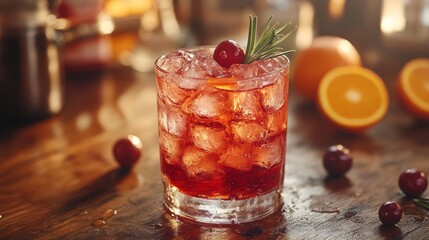 cocktail with ice and lime