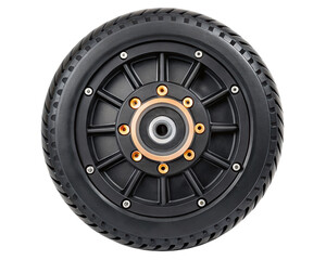Obraz premium Black Electric Scooter Wheel Hub Motor on a transparent background