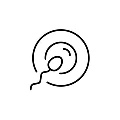 Fertilization icon in line style. For your design, logo. Vector illustration.