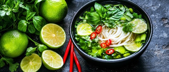 Refreshing Asian Noodle Soup with Limes and Herbs A Delicious and Healthy Recipe