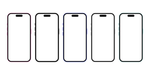 最新スマートフォン16／全5色／スマホフレーム画面透過 © B.B.