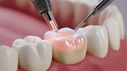 Dental Cavity Filling with Light Cure Process