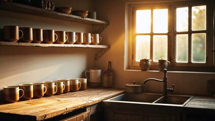 Obraz premium Soft Tones & Shelves