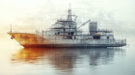 ship in the sea