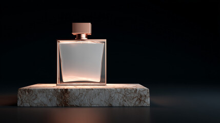 High-End Cosmetics Branding with Marble Texture