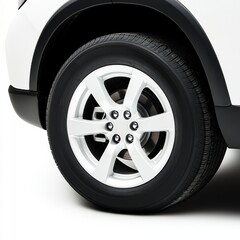 Fototapeta premium car wheel isolated on white