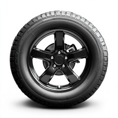 Obraz premium car wheel isolated on white