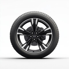 Obraz premium car wheel on white background