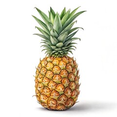 Fototapeta premium pineapple on white background
