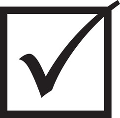 Black checkmark inside square box  © Kamrun