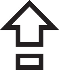 Upward arrow above horizontal line icon