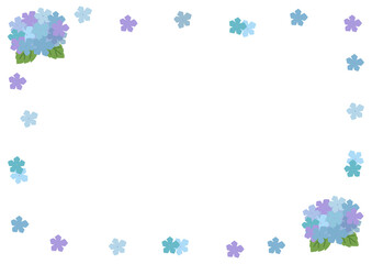 Lovely Horizontal Hydrangea Frame