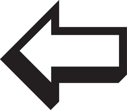 Bold left-pointing arrow icon
