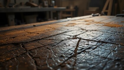 Ancient workbench top tells a story