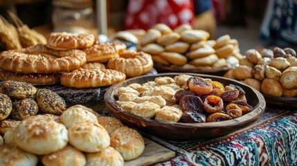 Armenian Food. Traditional Sweet Dried Fruits made at Home in Armenia