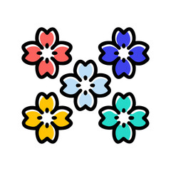 Fototapeta premium set of flowers