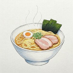 Drawing of ramen noodle