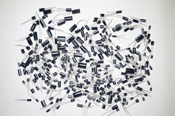 a set of capacitors of different capacities and voltages for repairing electrical equipment...