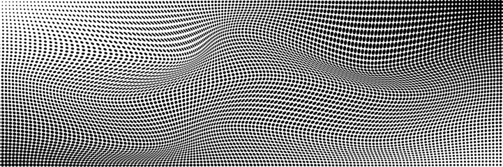 Set of halftone dots gradient pattern texture isolated on white background. Straight dotted spots using halftone circle dot raster texture. Vector blot half tone collection.