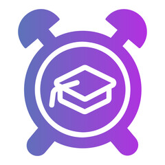 alarm clock Gradient icon