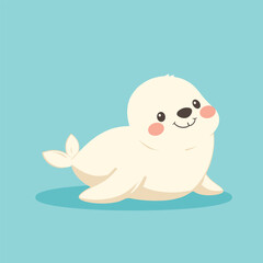 Cute Seal Illustration for Kids Wall Design