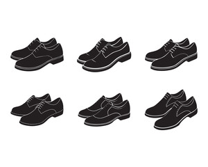 oxford shoes icon silhouette vector illustration