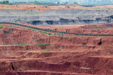 Coal mining. The truck transporting coal, Thailand.