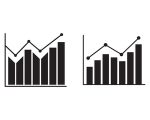 A simple line graph depicting three bars of varying heights, illustrating data trends or comparisons over time