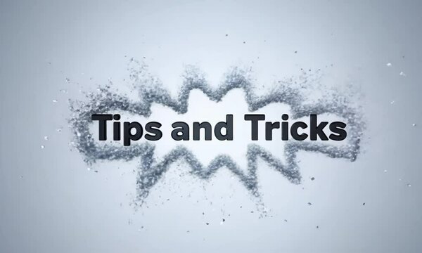 Tips And Tricks Text on White Background. 