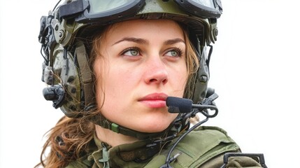 Female soldier portrait