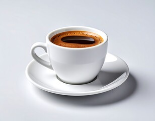Obraz premium White coffee cup with espresso