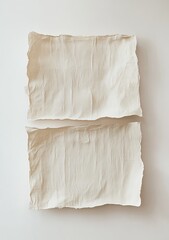 Obraz premium Cream-colored, torn paper art