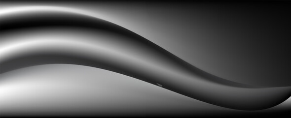 Black and white business wave banner background. vectors